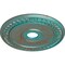 Ekena Millwork Wreath Ceiling Medallion (Fits Canopies up to 6"), 21 1/8"OD x 3 5/8"ID x 7/8"P, Copper Green Patina CM21WRCGS - alternate 3